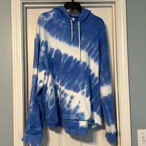 Tory Sport Tie Dye Sweatshirt in Beautiful Sky Tones